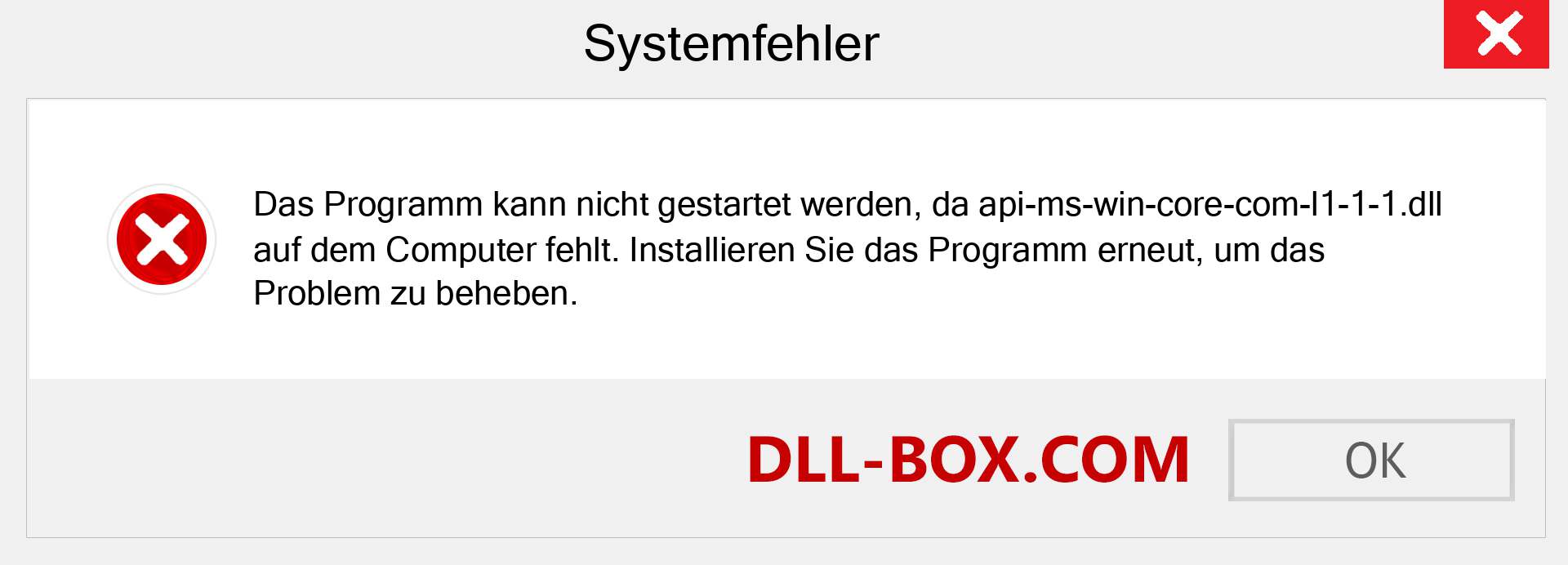api-ms-win-core-com-l1-1-1.dll-Datei fehlt?. Download für Windows 7, 8, 10 - Fix api-ms-win-core-com-l1-1-1 dll Missing Error unter Windows, Fotos, Bildern